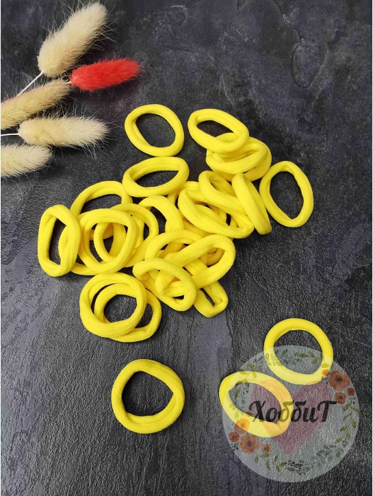 Резинки бесшовные для волос 3см. (желтый)